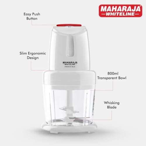 Maharaja Whiteline Frisco Dlx Electric Chopper (800ml)- 250 Watt | 2 Year Warranty - White 5