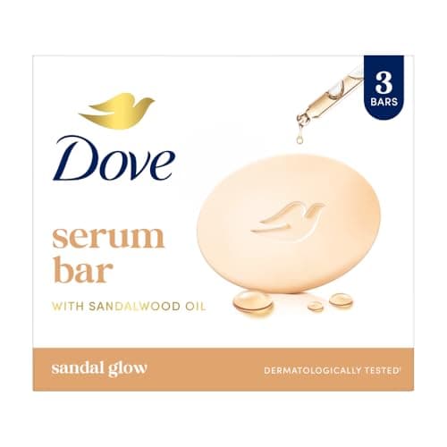 Dove Serum Bar | with Sandalwood Oil | Sandal Glow | 375g (125g x 3)