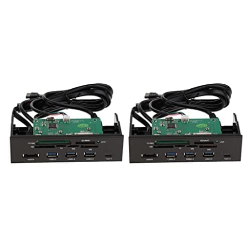 ATORSE 2pc 5.25in Desktop Optical Drive Front Panel Internal Card Reader Dashboard