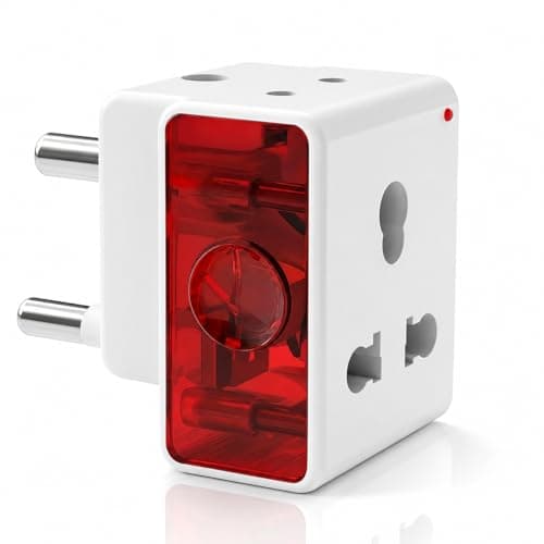 UNIGEN 3 Pin Multiplug Travel Adapter with Universal Socket | 2 & 3 Pin Support | 16A Heavy Duty Power Plug for Home, Office & Travel | Compact Portable Travel Adapter