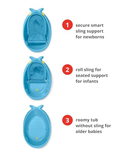 Skip Hop Moby Bathtub with Sling, Blue 4