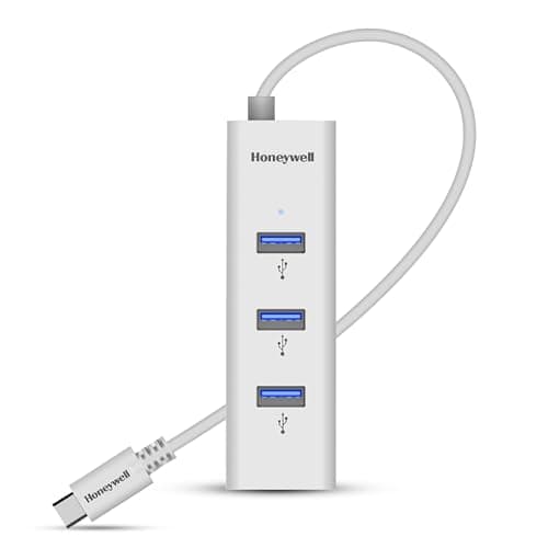 Honeywell Momentum Type C to 4xUSB 3.0 Hub, Super-Fast Transmission Speed 5GBPS, Max Current 900mA per Port, Universally Compatible with All Type C- MacBook, Laptop, PC, Printer, Mobiles, Keyboard