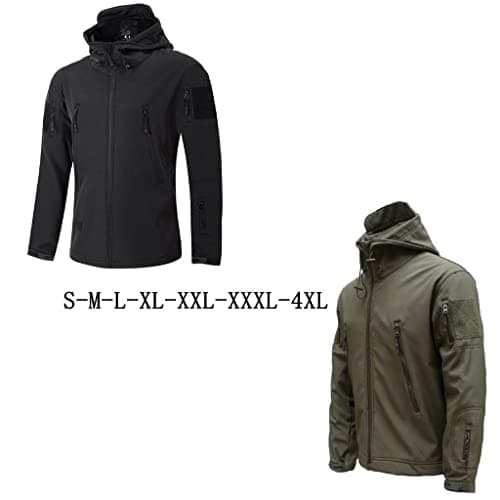 Mens Softshell Hiking Jacket Hooded Waterproof Lightweight 2XL Green|Sporting Goods |Outdoor Sports |Coats & Jackets|1 Piece Men Outdoor Jacket|Accessories, Organizer, Storage, Holder, Rack, Stand, Ki 3