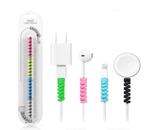 Spiral Cable Protector for Samsung Galaxy M13 (India) Saver Charging Cord Protective Wire Protector Lightweight Durable Flexible Wire Winder Universal Cable Cover (4 Pieces, HC.A) 5