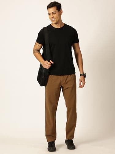 Thomas Scott Men 100% Cotton Straight Fit Chino Trouser (Dark Khaki, 38) 5