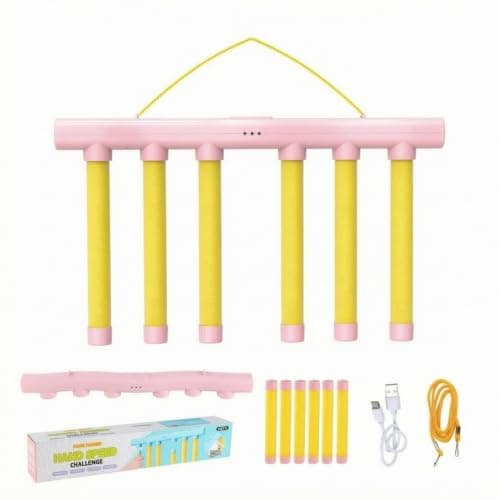 SNAPPSY USB Rechargeable Hanging Hand-Speed Game EVA-Covered Hanging Rod Game Textured for Children, Pink, 2016C Hanging Rope