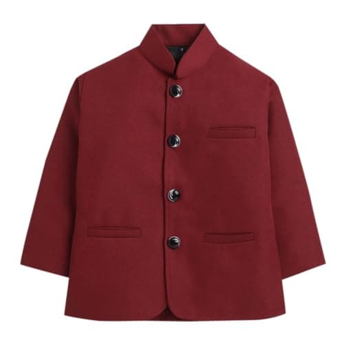 Hopscotch Baby Boys Cotton Blend Formal Set in Maroon Color For Ages (12-24 Months) 5