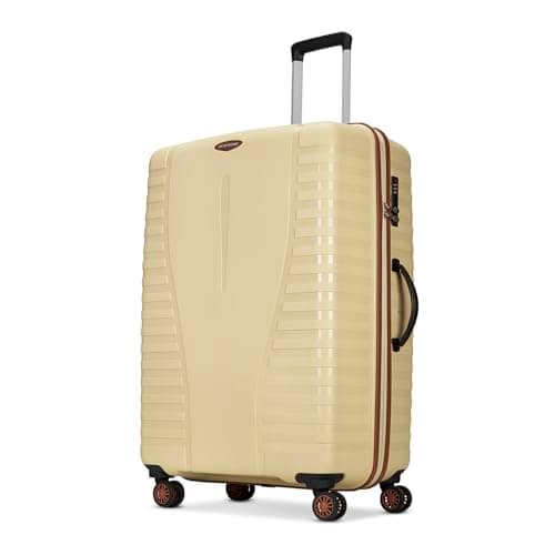 Aristocrat Airpro-Max 77.5 cm Check-in Large Size Trolley Bag, Lightweight Polypropylene Case Luggage with 8 Wheels, Combination Lock, Travel-Friendly, 3-Yr International Warranty, Mojave Desert