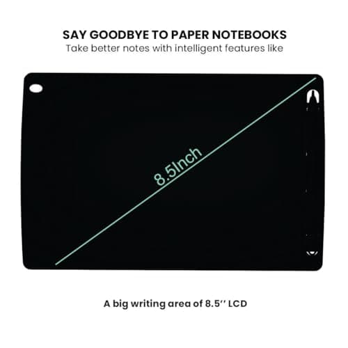 Portronics Ruffpad 8.5E Re-Writable LCD Writing Pad with Screen 21.5cm (8.5-inch) for Drawing, Playing, Handwriting Gifts for Kids & Adults,(Black) 3