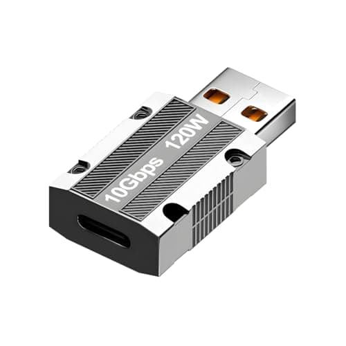 Efillooc USB C to USB A OTG Adapter Type C Female PD to USB A Male Adapter USB 3.1 Adapter Support Data Transfer & Max 120W Fast Charging