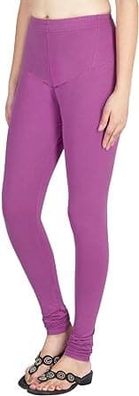 Lovely India Fashion Cotton Churidar Rubby Womens & Girls Leggings Violet Rubby Free Size 3