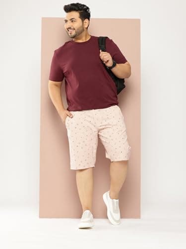 Thomas Scott Men's | Solid | 100% Cotton | Regular Fit | Casual | Chino | Shorts for Men (Plus Size)(TSS135_Beige_42) 5