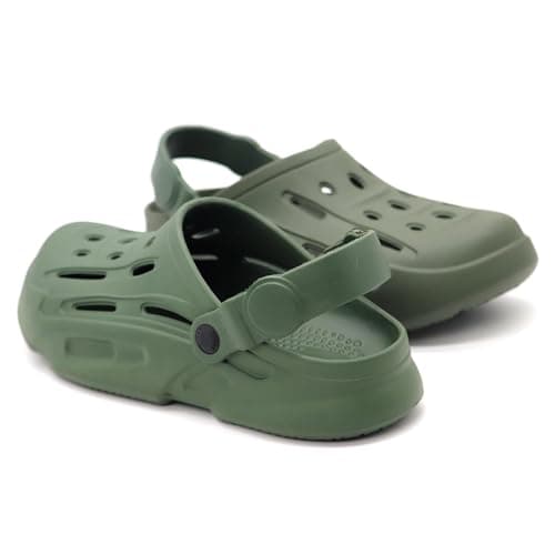 SVAAR Men's Premium Comfortable Clogs || Effortless All-Day Ease with Supportive Back Strap Sandals for Men Olive Green 3