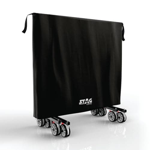 STAG ICONIC Table Tennis All Weather 2-in-1 Table Cover | Waterproof Indoor & Outdoor Protection | Fits Flat & Folding Tables | Heavy-Duty 500D Polyester + PVC | UV Resistant, Dustproof, Durable