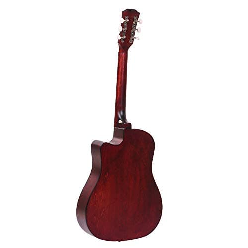 Intern 38 Inch Acoustic Guitar Cutaway with Carry Bag & Picks | Wooden Guitar for Beginners, Adults | Perfect Acoustic Guitar for Learning, Jamming & Stage Performance Matt.(Brown) 4