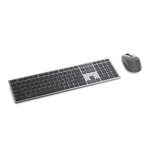 Dell KM7321W Premier Multi-Device Wireless Keyboard & Mouse, Volume, Mute Hot Keys, International English, Scissors Technology, 7 Buttons, 1600 DPI, AA x 1 Battery, Bluetooth 5.0 2