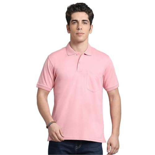 Monte Carlo Men's Regular Fit Polo T-Shirt | Half Sleeve | Solid Collared Tee | Casual Everyday Wear | Stylish & Comfortable_Tshirt for Men Pink 3XL (Pack of 1)