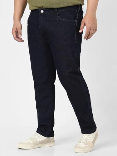 Urbano Plus Men's Dark Blue Regular Fit Denim Jeans Stretchable (plusepsjeanp-dblu-44) 3