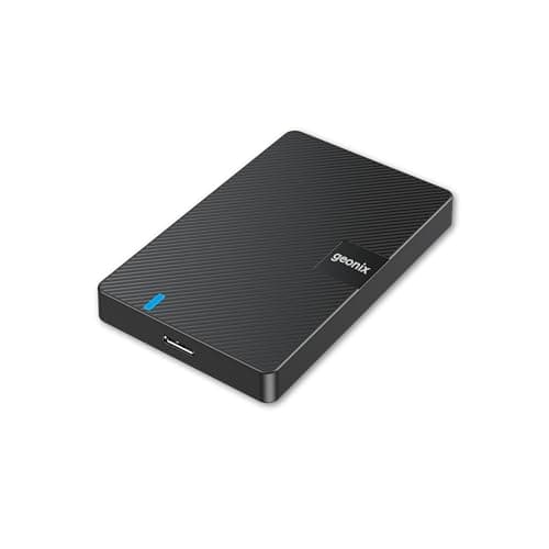 Geonix PowerShell S3 1TB Portable External Hard Drive 2.5-Inch SATA USB 3.0, Up to 5Gbps with UASP Support, Tool-Free Setup, LED Indicator, Compatible with Windows/Mac/Linux (3 Yr Warranty)(Black)