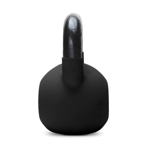 Jimwalt Jimwalt Premium Black Series Neoprene Coated Solid Kettlebell - Non Slip Grip| Reach Compliant| From the House of Healthycliq| Sedex Certified| Strength Training Weight for Home Gym 12 KG (26. 3