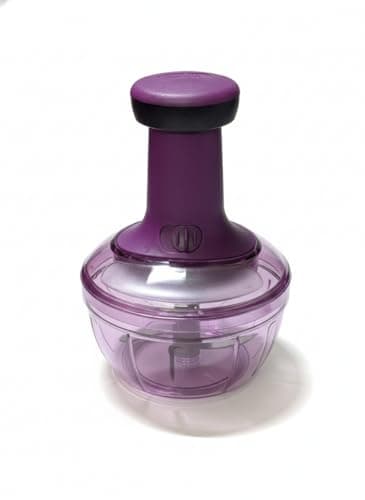 Super Mom Mega Chopper: 6-Blade Stainless Steel Hand Press Mincer | 600ml BPA-Free Garlic & Salad Prep Tool