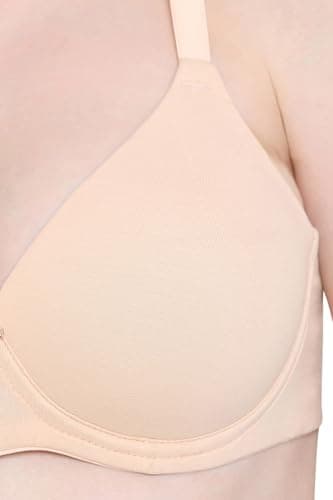 Wacoal Women’s Basics Essentials|Padded|Wired|3/4th Cup|Everyday Wear|Comfort Fit|T-Shirt Bra Beige (32D) 5