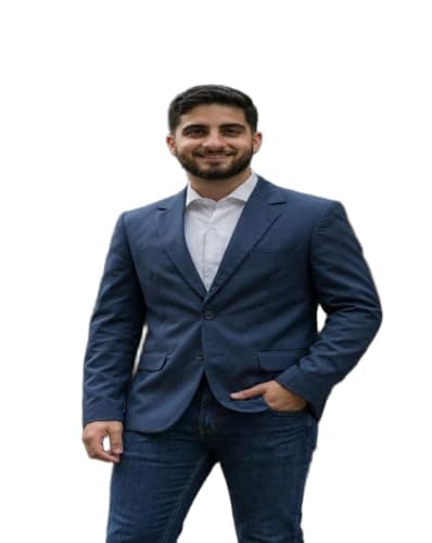 MAYKR Men's Navy Blue Blazer, Slim Fit Single-Breasted Suit Jacket, Formal Business Wear 2