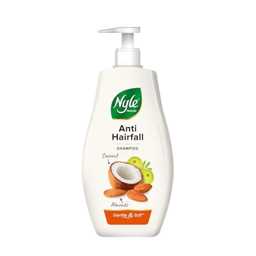 Nyle Naturals Anti-Hairfall Shampoo | For Hairfall Control | With Coconut Milk, Badam and Amla |Gentle & Soft Shampoo For Men & Women |800ml