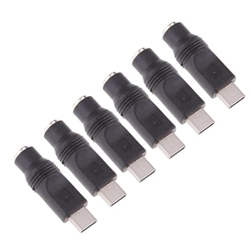 CLUB BOLLYWOOD® 6 Pieces Type-C Male to 5.5x2.1mm Female Converter for Laptop PC| Laptop & Desktop Accessories | Laptop Power Adapters/Chargers|6 Pieces Type-C Male to 5.5x2.1mm Female Converter