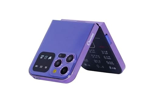 Snexian Latest Rock Z Flip Dual Sim |Keypad Mobile| with 2.4" Display |Flip|Fold| Call & SMS Indicator |Attractive Back Panel|BT Dialer|Voice Changer |Long Lasting Battery|Camera|Feature Phone|Purple 3