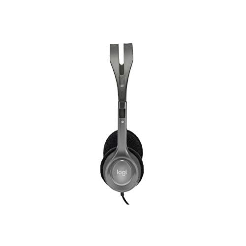 Logitech H110 Wired Headphones On Ear Headphones with Mic, Stereo with Noise-Cancelling,3.5-Mm Dual Audio Jack, 4