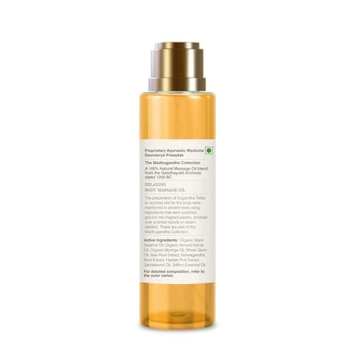 Forest Essentials Body Massage Oil Sandalwood & Saffron | Ayurvedic Skin-Nourishing & Calming Oil | Nourishing Body Care 6