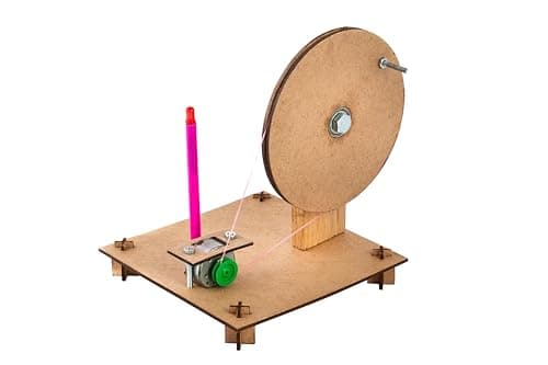 Avishkar India DIY Hand Crank Generator Model – Wooden STEM Science Kit for School Projects, Physics Electricity Experiment for Exhibition & Science Fair | Educational Toy for Students