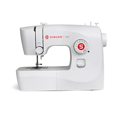 SINGER 1307 Sewing Machine | 7 Built-In Stitches, 20 Stitch Functions | Auto Needle Threader | Top Load Bobbin | Free Arm | 4-Step Buttonhole | Metal Frame | LED Light | 2-Year Warranty