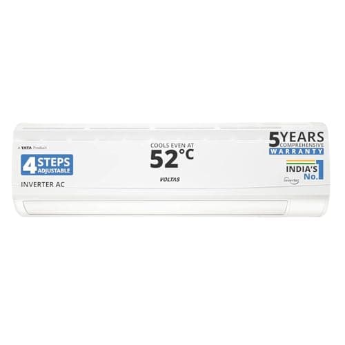 Voltas 185V Vectra CAR 1.5 ton 5 star,New star rated, inverter Split AC|4-IN-1 Adjustable modeHigh ambient Cooling-cools even at 52°C|Anti dust filter with Anti-microbial coating|Copper Coil|White