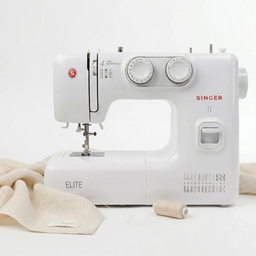 SINGER New Elite Sewing Machine | Powerful BLDC Motor | 23 Built-in Stitches | Auto Needle Threader | Electronic Stepless Foot Pedal | Heavy-Duty Metal Frame | Dual LED Lights | 2 Years Warranty 4