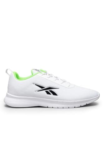 Reebok Men Synthetic/Textile Stride Runner M Running Shoes White/Black/Solar Lime UK-8