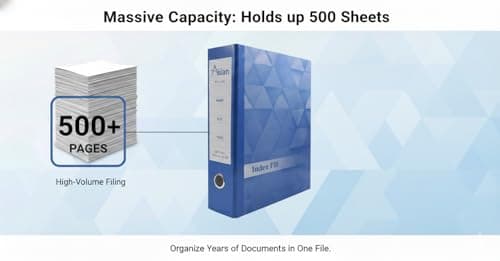 Bindex Asian Office Lever Arch Binder Box File Folder - Pack of 8, A4, Legal, Letter Size (Dark-Blue), Holds Up to 500 Sheets, PVC Free, Made in India 5