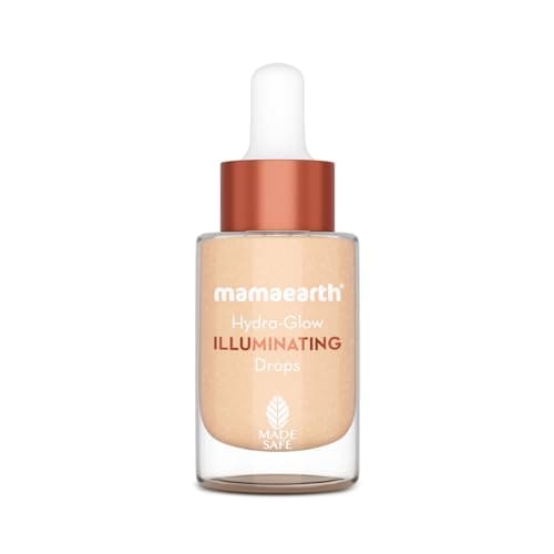Mamaearth Hydra-Glow Illuminating Drops With Vitamin C & Hyaluronic Acid - 15Ml | All Skin Type Multi-Purpose Primer Drops |Light Moisturizes Skin | Gives Non-Greasy Dewy Finish