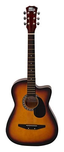 Intern INT-38C-SB-G 38 Inch Cutaway Right Handed lindenwood Acoustic Guitar Kit, With Bag, Strings, Pick And Strap (Sun Burst, 6-Strings) 2