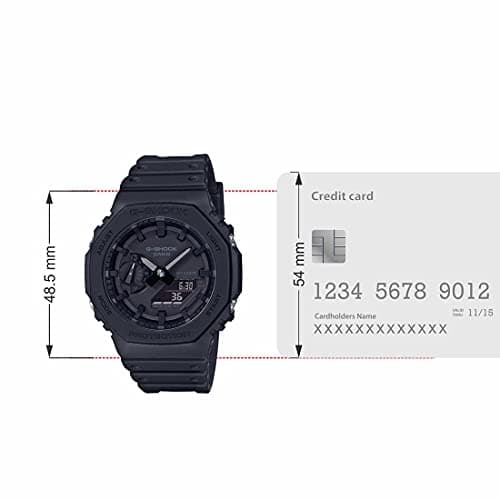 Casio G-Shock GA-2100-1A1DR Black Analog-Digital Dial Black Resin Strap Men's Watch Shock and 200M Water Resistant G987 5