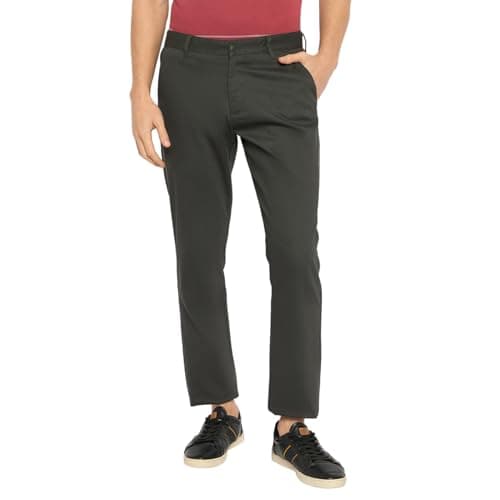 Duke Urban Men Cotton Chinos Trousers (SDT4595_D.Grey_38)