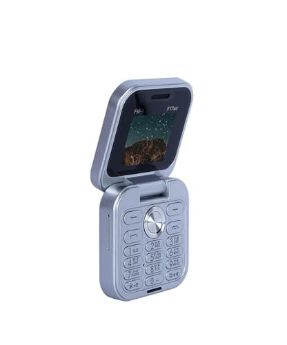 Foneme F17 FLIP Dual Sim |Keypad Mobile with 1.8" Display |Flip|Fold|Call & SMS Indicator|Innovative Design |BT Dialer|Voice Changer|Long Lasting Battery|Camera|Feature Phon| Silver 3