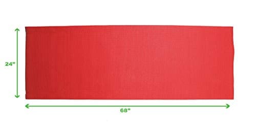 Mind Reader YOGAPVC-RED All Purpose Extra Thick Yoga Fitness & Exercise Mats with Carrying Strap, High Density Anti-Tear 3