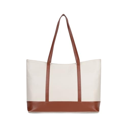 Fastrack Hustle Laptop Bag (tan)| Faux-Leather Laptop Bag for Men & Women | 15-Inch Laptop Compatible | Black Bag with Gold Hardware & Double Handle | Zipper Closure & Multiple Pockets for Organized S 6