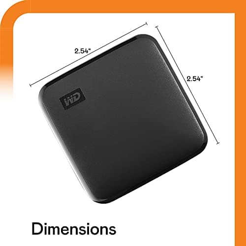 Western Digital WD WD 1Tb Elements Portable SSD, 400Mb/S R, Upto 2 Meter Drop Protection, PC & Mac Compatible, 3 Y Warranty (BAYN0010BBK-WESN) 3
