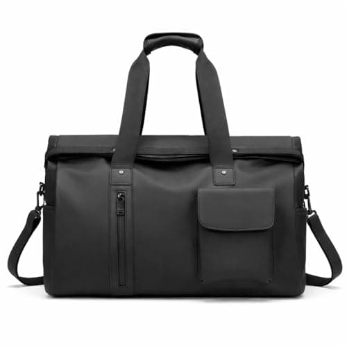 CAVALO - Be Unique Men’s Waterproof Oxford Duffle Bag | Large Capacity Travel, Gym & Business Hand Luggage with Wet/Dry Compartments, Laptop Sleeve & Shoulder Strap (Black)
