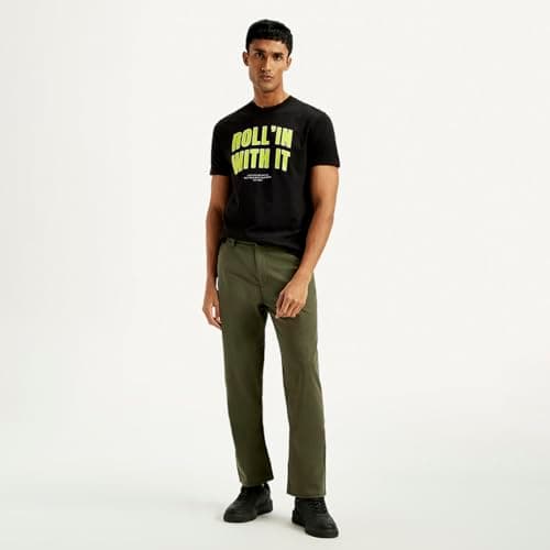 Levi's Men's Green Straight Fit Chinos, 002KF-0005, 34 4