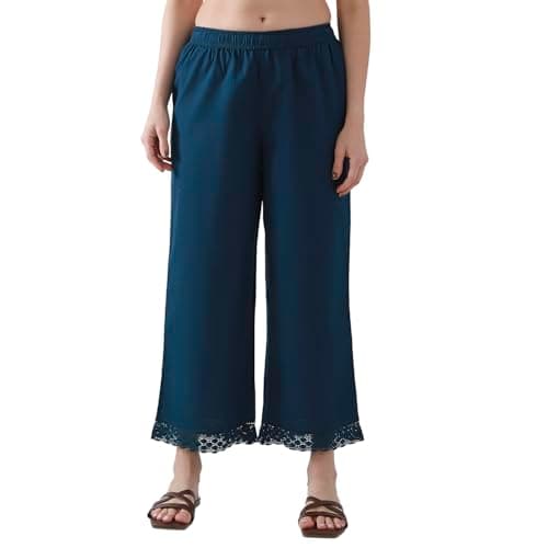 Biba Women Blue Relaxed Palazzos_XL