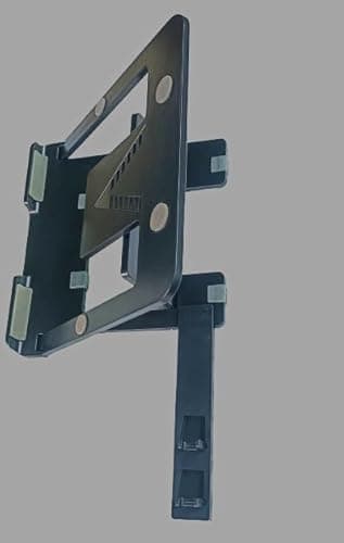 Adjustable Laptop Tabletop Stand Patented Riser Ventilated Portable Foldable Compatible with MacBook Notebook Tablet Tray Desk Table Book with Free Phone Stand (Black)